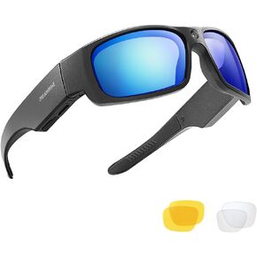 OhO Camera Sunglasses,Full HD 1080p Sports Cam Sunglasses with Polarized UV400 Protection Safety and Interchangeable Lens in Kuwait