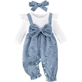 Halloween Outfit Baby Girl Clothes Pumpkin Floral Romper Jumpsuits Outfit in Saudi Arabia