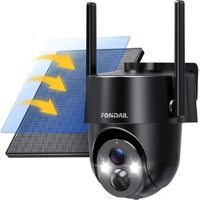Solar Security Cameras Wireless Outdoor, 2K 360° View WiFi 3MP Security Cam | 2K Solar Powered Camera 3MP WiFi Security Camera for Home with Color Night Vision, PIR Detection, 2-Way Audio, Motion Alert in Kuwait