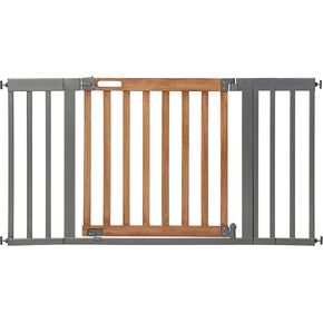 Ingenuity Ingenuity Thruway 60XW Series Extra Wide Safety Pet&Baby Gate,30"-60" Wide,26" Tall,Pressure or Hardware Mounted,Install Wall to Wall in Doorway or Stairway–Honey Oak Stained Wood&Metal in Kuwait