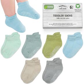 GOTS Organic Cotton Blend Ankle Toddler Socks 6M-12M-2t-3t-4t-5t Baby Gift | Oeko-Tex Certified, Ankle Socks, 6 Pair,Toddler Girl Socks, Toddler Socks 4T-5T, Sage Blue, Unisex Design, 6-12 Months in Kuwait