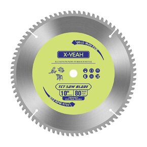 10 Inch 80T Aluminum Non-Ferrous Metal Cutting Circular Saw Blade with 5/8 Inch Arbor, TCG, Miter/Table Saw Blade in Kuwait