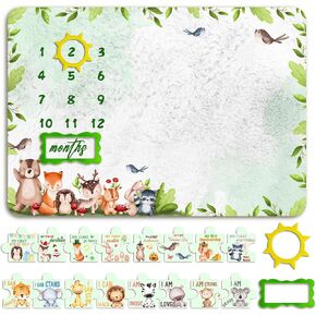Cowbaby Baby Monthly Milestone Blanket, Newborn Photography Background Decor, Cowbaby Baby Nursery Decor, Perfect Newborn Gift & Keepsake in Saudi Arabia