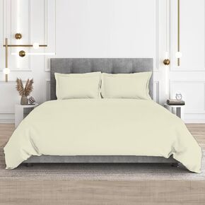 CharlottelyHues 3 Piece Duvet Set - 100% Egyptian Cotton Breathable, Soft Duvet Cover Set with Zipper & Corner Ties Quilt Cover Sateen Weave Durable Duvet - Queen/Full (Sky Blue) in Saudi Arabia