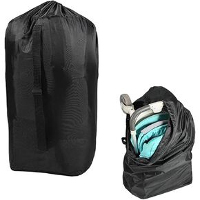 Stroller Travel Bag Waterproof for Airplane with Carry Strap Baby Stroller Cover for Airplane Perfect for Baby Travel Essentials (Black) in Kuwait