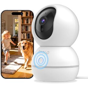 Noorio 2K Indoor Camera Wireless, Baby Monitor Pet Camera, 2-Way Audio | 360-Degree for Home Security/Smart Motion Tracking, Phone App, IR Night Vision, Siren, Compatible with Alexa, CS201 2Pcs in Saudi Arabia