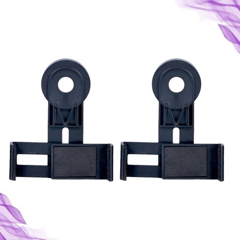 Vaguelly 2pcs Portable Phone Telescope Holders Clip Monocular Telescope Clamp Phone Photograph Clip Plastic Mount for Camping and Fishing Black in Kuwait