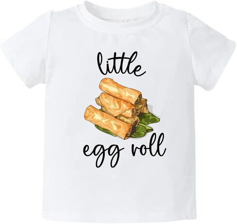 Little Egg Roll Asian Food Cute Baby Bodysuit, Kids & Toddler T-Shirt - Funny Outfit for Girls Boys Baby Shower Foodie Tee in Kuwait