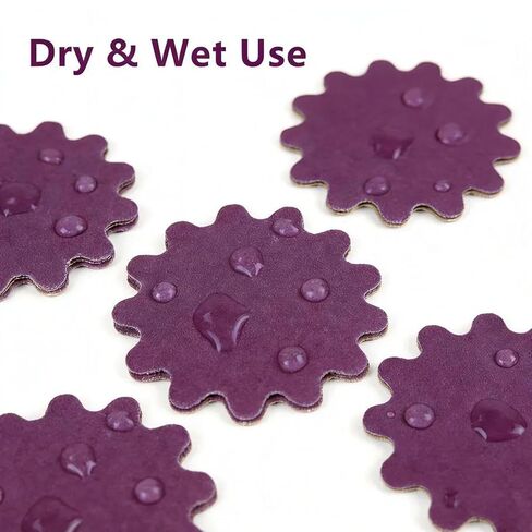90PCS 2 Inch Sanding Discs, Wet Dry Hook and Loop Flex Edge Sand Paper, Wavy Sandpaper Assortment Grit 60 80 120 150 240 320 400 600 800, Sand Paper for Drill, Bowl Sanders in Kuwait