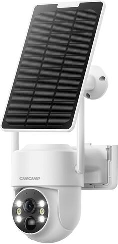 Camcamp Solar Security Cameras Wireless Outdoor with 10" Monitor, 4 Cam Kit | 100% Wire-Free, 360° View, Pan & Tilt, Solar-Powered, 10CH NVR, 2.4 & 5GHz WiFi Pro, 2 Way Audio, No Monthly Fee, 500GB HDD in Kuwait