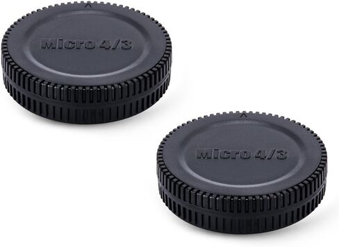 JJC 2-Pack Body Cap & Rear Lens Cover for Olympus OM-5 OM-3 OM-1 E-M10 E-M5 | for Olympus OM-1 Mark II E-M1 E-M1X, Panasonic G9II G7 G85 G95 GH7 GH6 GH5 GH4 GX9 GX85 & More Micro 4/3 Mount Camera & Lens in Kuwait