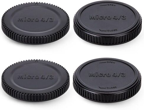 JJC 2-Pack Body Cap & Rear Lens Cover for Olympus OM-5 OM-3 OM-1 E-M10 E-M5 | for Olympus OM-1 Mark II E-M1 E-M1X, Panasonic G9II G7 G85 G95 GH7 GH6 GH5 GH4 GX9 GX85 & More Micro 4/3 Mount Camera & Lens in Kuwait