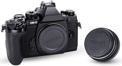 JJC 2-Pack Body Cap & Rear Lens Cover for Olympus OM-5 OM-3 OM-1 E-M10 E-M5 | for Olympus OM-1 Mark II E-M1 E-M1X, Panasonic G9II G7 G85 G95 GH7 GH6 GH5 GH4 GX9 GX85 & More Micro 4/3 Mount Camera & Lens in Kuwait