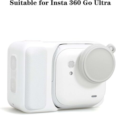 2PCS Silicone Lens Cap for Insta360 GO Ultra, Soft Camera Lens Cover Dustproof & Scratchproof Protective Case Cover Set, Compatible with 360 GO Ultra Action Camera Accessories（Grey） in Kuwait