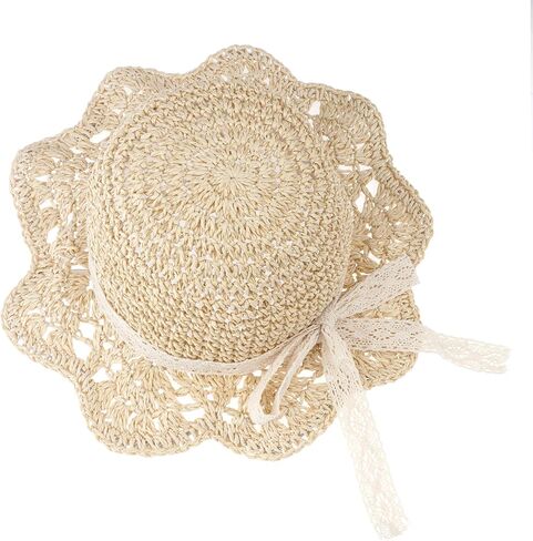 Toddler Straw Sun Hat, Baby Summer Beach Hat, Foldable Infant Sun Hat, Outdoor UV Protection Cap in Kuwait