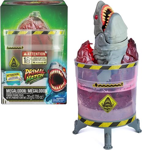 Primal Hatch Megalodon Hatching Shark Egg Interactive Toy | 16-inch Toy Shark, Lights & Sounds, Repeat & Hatch Again, Interactive Chomping Mechanism, Gifts for Kids Ages 5+ in Kuwait