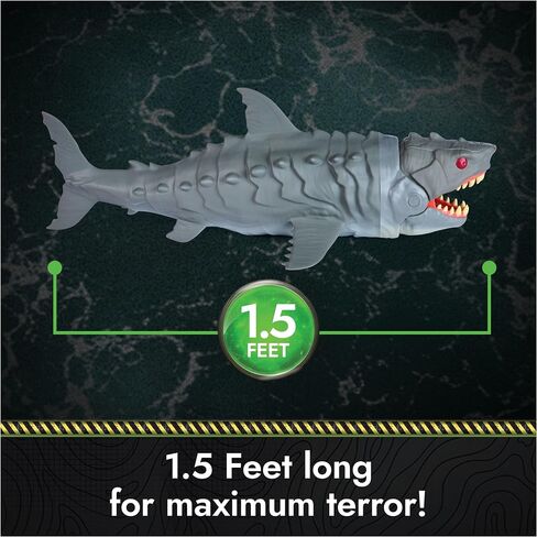 Primal Hatch Megalodon Hatching Shark Egg Interactive Toy | 16-inch Toy Shark, Lights & Sounds, Repeat & Hatch Again, Interactive Chomping Mechanism, Gifts for Kids Ages 5+ in Kuwait