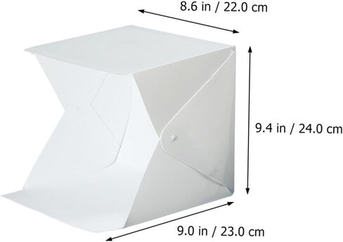 Kisangel 20cm Mini LED Light Tent Portable Foldable Photography Softbox with 2-Color Backdrops Small Photo Studio Box for Product Photography and Shooting in Kuwait