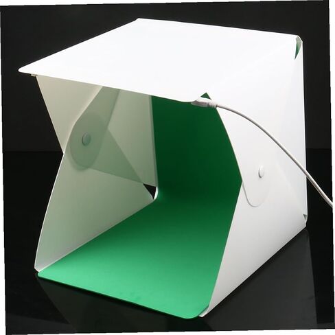 Kisangel 20cm Mini LED Light Tent Portable Foldable Photography Softbox with 2-Color Backdrops Small Photo Studio Box for Product Photography and Shooting in Kuwait