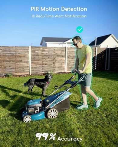 COOAU 4MP Solar Security Camera Wireless Outdoor System with a 64GB Card | No Subscription Fees, Dual-Band 5G & 2.4G Wi-Fi 6, High-Power Solar Panels, 360° Whole-Home Monitoring in Large Homes in Kuwait