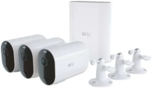 Arlo Pro 4 XL Spotlight 3 Camera Security Bundle - 2K, Motion Only, VMS4352P (Renewed) in Kuwait