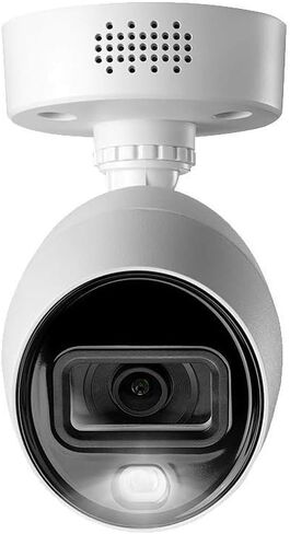 Lorex C883DA Indoor/Outdoor 4K Ultra HD Active Deterrence Security Analog Bullet Camera, with 135ft Color Night Vision, IP67 Weatherproof, Audio, Camera Only, White (M. Refurbished) in Kuwait
