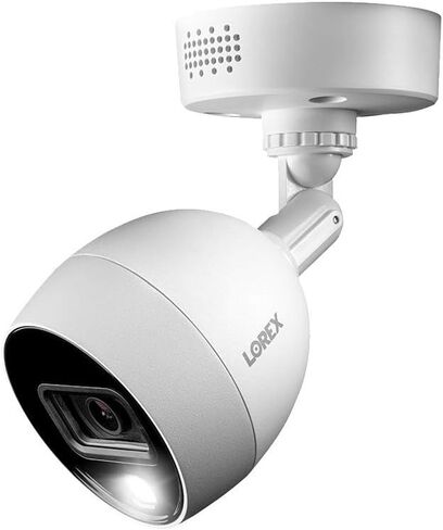Lorex C883DA Indoor/Outdoor 4K Ultra HD Active Deterrence Security Analog Bullet Camera, with 135ft Color Night Vision, IP67 Weatherproof, Audio, Camera Only, White (M. Refurbished) in Kuwait
