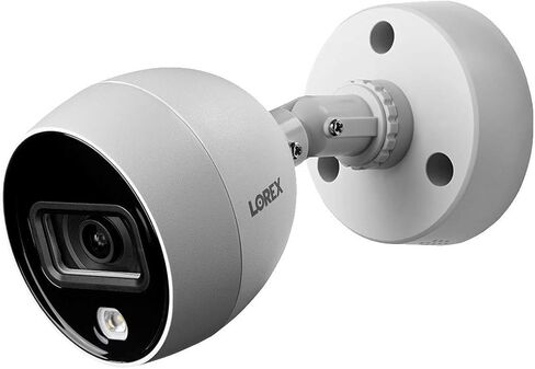 Lorex C883DA Indoor/Outdoor 4K Ultra HD Active Deterrence Security Analog Bullet Camera, with 135ft Color Night Vision, IP67 Weatherproof, Audio, Camera Only, White (M. Refurbished) in Kuwait