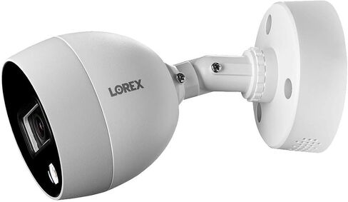 Lorex C883DA Indoor/Outdoor 4K Ultra HD Active Deterrence Security Analog Bullet Camera, with 135ft Color Night Vision, IP67 Weatherproof, Audio, Camera Only, White (M. Refurbished) in Kuwait