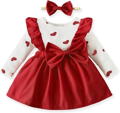 Baby Long Sleeve Fall Dress Baby Girl Clothes Ruffle Toddler Casual Dress Infant Cute Clothes Winter Outfits in Saudi Arabia