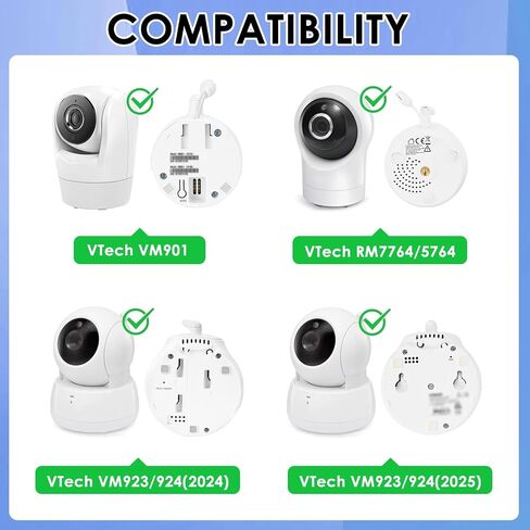 Adjustable Baby Monitor Wall Mount for VTech VM901/VM924/VM923/VM928, Full-Range View and Easy Installation Without Drilling in Kuwait