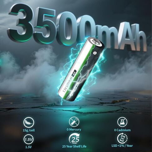 Granicell 120-Pack Lithium AA Batteries | 1.5V for Blink Cameras, Smart Locks Alarms & Tech Devices|10-Year Life Leak-Proof, Extreme-Temp Resistant (Non-Rechargeable) in Saudi Arabia