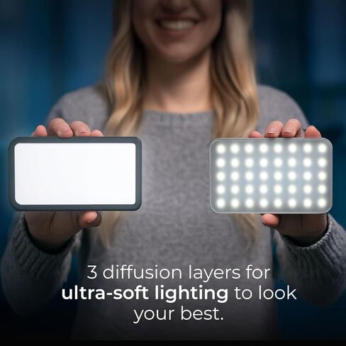 iContact SoftLight+ LED Streaming Light & Video Conference Lighting | For iContact Camera Pro and ProXL, Edge-Lit Face Light, Adjustable Brightness & Color Temperature, USB or Camera Powered in Kuwait