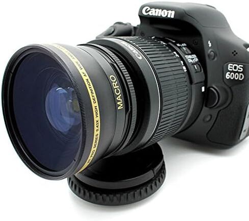 58MM Wide Angle Macro Lens for Canon EOS Rebel T6 T5 T3 SL2 SL1 18-55mm in Kuwait
