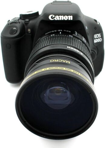 58MM Wide Angle Macro Lens for Canon EOS Rebel T6 T5 T3 SL2 SL1 18-55mm in Kuwait
