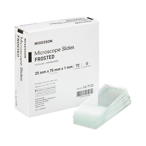McKesson 16-7132 Microscope Slide 1 x 3" x 1 mm Frosted End (Pack of 72) in Saudi Arabia
