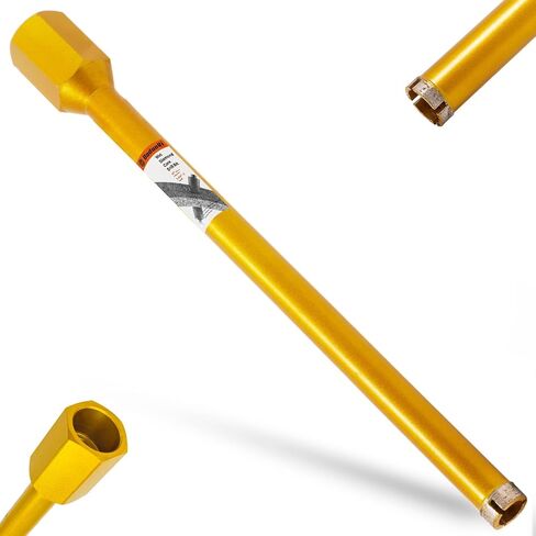 4 Inch Wet Core Drill Bits, DaduoRi 4" Core Bit for Concrete, 14" Drilling Depth, 1-1/4"-7 Thread Diamond Core Bit for Cured Concrete with Rebar, Hard Masonry, Brick Block, Stucco, Stone (102mm) in Kuwait