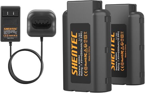 Shentec 2 Pack 7.4V 2.5Ah Battery Compatible with Paslode 902654 | 902600 906800 B20543A B20543 CF325LI 918000 IM250A Li, Li-ion 7.4V Battery in Kuwait