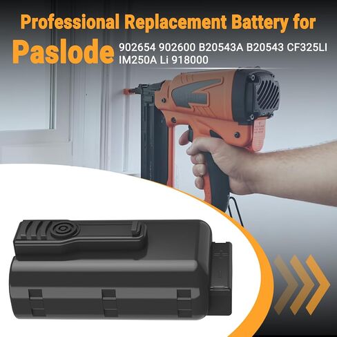 Shentec 2 Pack 7.4V 2.5Ah Battery Compatible with Paslode 902654 | 902600 906800 B20543A B20543 CF325LI 918000 IM250A Li, Li-ion 7.4V Battery in Saudi Arabia