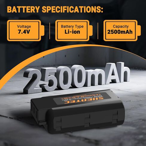 Shentec 2 Pack 7.4V 2.5Ah Battery Compatible with Paslode 902654 | 902600 906800 B20543A B20543 CF325LI 918000 IM250A Li, Li-ion 7.4V Battery in Saudi Arabia