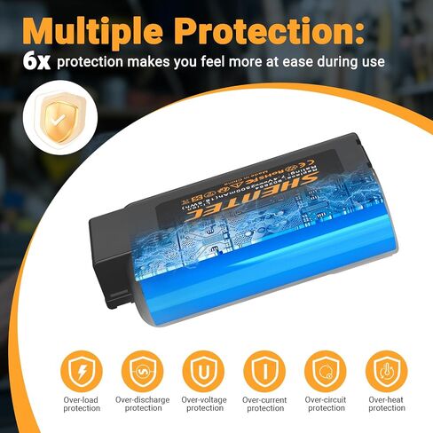 Shentec 2 Pack 7.4V 2.5Ah Battery Compatible with Paslode 902654 | 902600 906800 B20543A B20543 CF325LI 918000 IM250A Li, Li-ion 7.4V Battery in Saudi Arabia