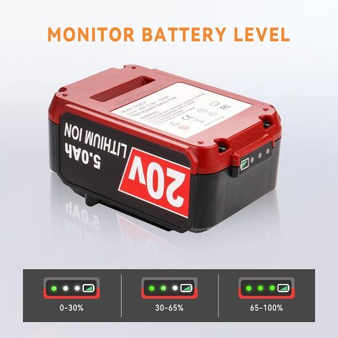 2 Packs 5.0Ah Replacement for Bauer 20V Battery 1701C-B 1702C-B 1907C-B 2108C-B 2109C-B, Compatible with Bauer 20 Volt Cordless Power Tools & Chargers 1704C-B 1906C-B 2506C-B 2108C-B 2105C-B in Kuwait