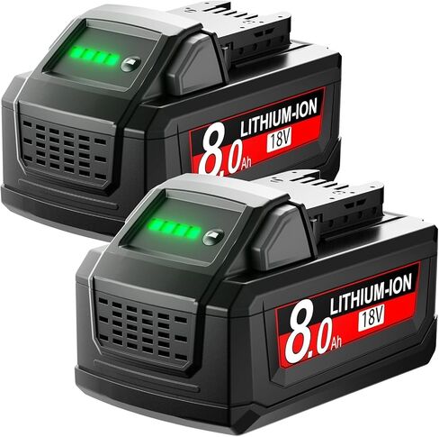 2pack 8000mAh Replacement for Milwaukee M18 Battery 18V High-Capacity Batteries Compatible with Milwaukee 18V 48-11-1815 48-11-1820 48-11-1840 48-11-1850 48-11-1860 Cordless Power Tools in Kuwait