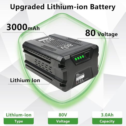 DTK Replacement for Greenworks 80V Battery Cordless Power Tools 3000mAh ED80L00, TL80L00, ST80L210 in Kuwait