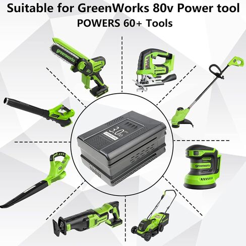DTK Replacement for Greenworks 80V Battery Cordless Power Tools 3000mAh ED80L00, TL80L00, ST80L210 in Kuwait
