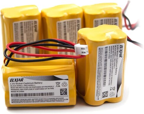 (2-Pack) 4.8V 800mAh Ni-Cd Battery for BL93NC487, BAA-48R | Fits BL93NC484, BL93NC485, NIC0186, Custom-43, OSA-126, ELB-CS06, 6600012 and 6200-RP emergency lights. in Kuwait