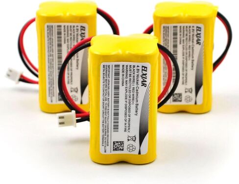 (2-Pack) 4.8V 800mAh Ni-Cd Battery for BL93NC487, BAA-48R | Fits BL93NC484, BL93NC485, NIC0186, Custom-43, OSA-126, ELB-CS06, 6600012 and 6200-RP emergency lights. in Saudi Arabia