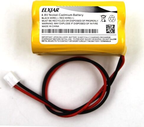(2-Pack) 4.8V 800mAh Ni-Cd Battery for BL93NC487, BAA-48R | Fits BL93NC484, BL93NC485, NIC0186, Custom-43, OSA-126, ELB-CS06, 6600012 and 6200-RP emergency lights. in Saudi Arabia