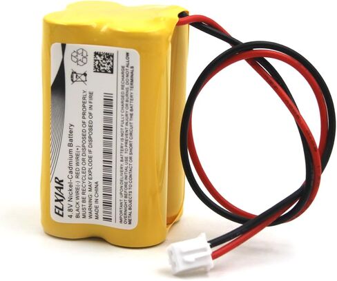(2-Pack) 4.8V 800mAh Ni-Cd Battery for BL93NC487, BAA-48R | Fits BL93NC484, BL93NC485, NIC0186, Custom-43, OSA-126, ELB-CS06, 6600012 and 6200-RP emergency lights. in Saudi Arabia