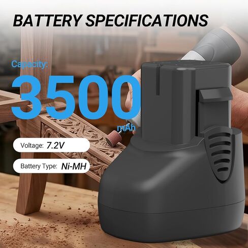 2 Pack 7.2Volt 3500mAh Replacement Battery for Dremel 757-01 | Fit for Dremel 7700-01 and 7700-02 MultiPro Cordless Rotary Tool (Not for Dremel 757 Charger) in Saudi Arabia